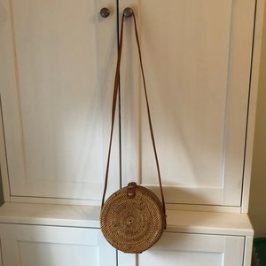 Hand woven rattan purse from Bali